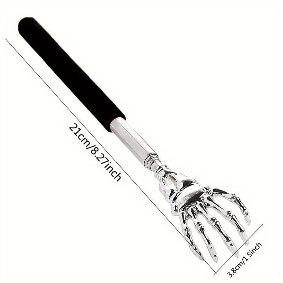 silvery Telescopic Back Scratcher,  Portable Extendable Stainless Steel  Scratchers for Men Women ，Mothers Gifts，Gifts For Men，G - Smarsty