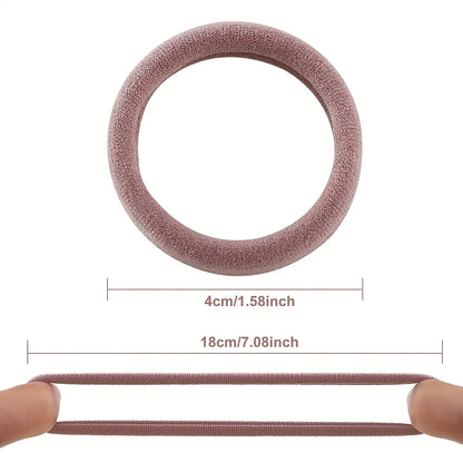 50 Pack Nylon Scrunchies Soft Stretchy No Damage Hold - Smarsty