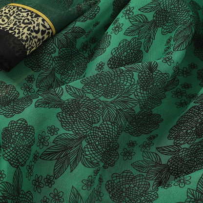 Women Print Chiffon Scarf Lightweight Sunscreen Shawl Wrap - Smarsty