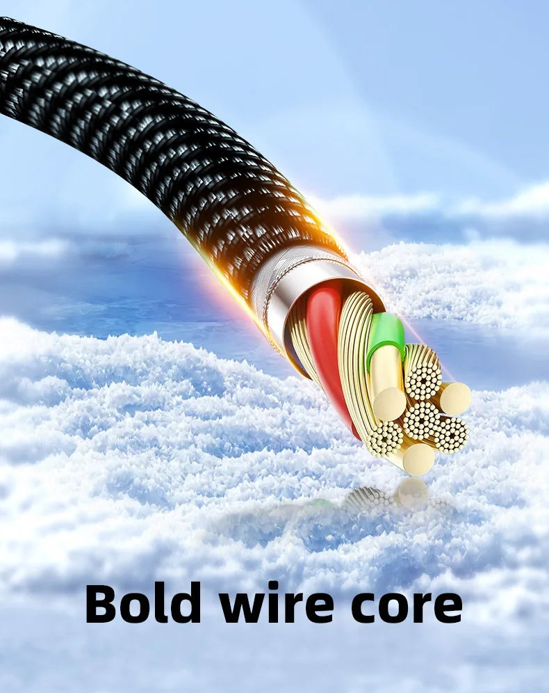 OOZCC LCD Watt Display Cable, Max 120W Super Fast Charging USB Type C Cable Data Transfer, USB A to Lightning for IPhone14 Pro - Smarsty