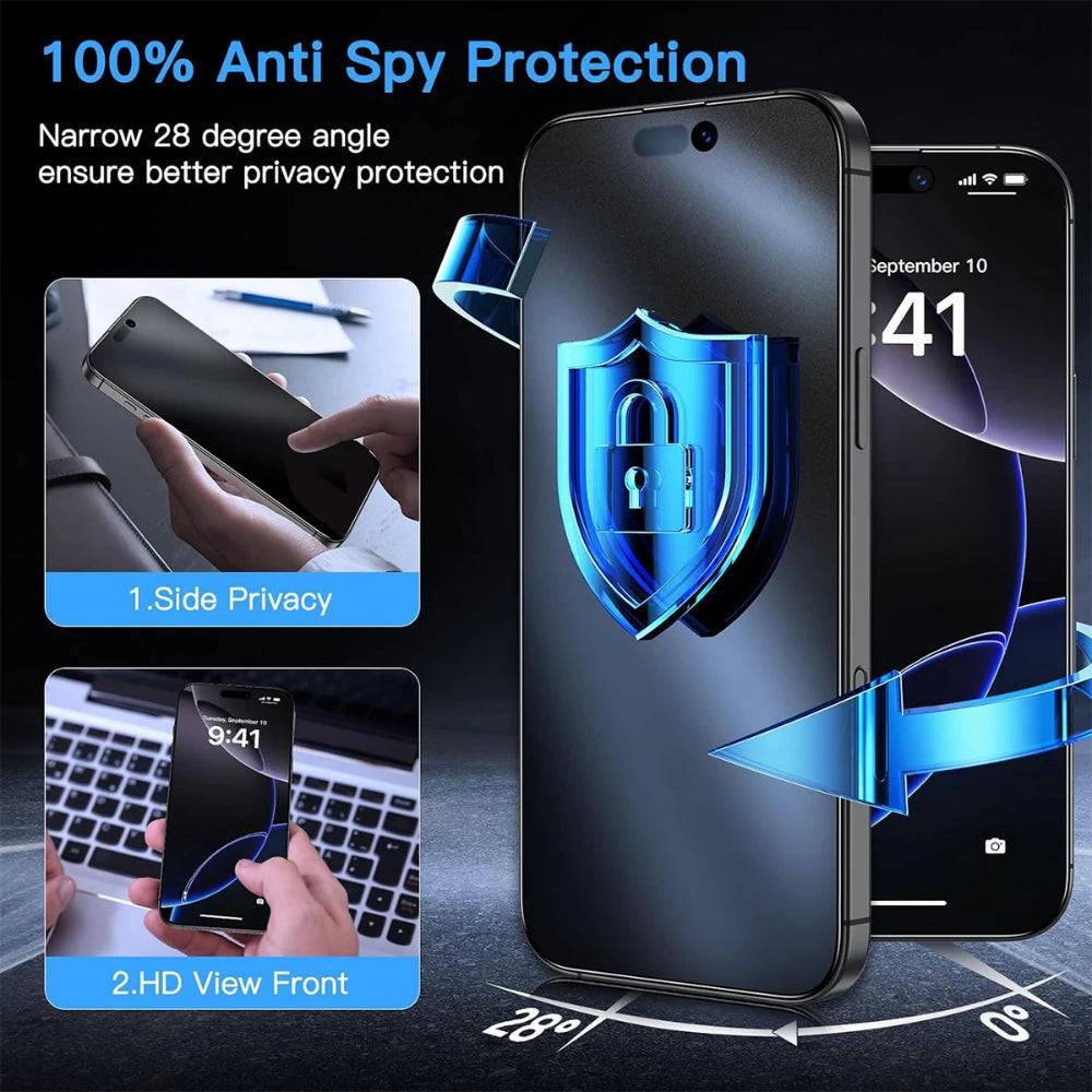 NNBILI 3Pack Oleophobic Coating Dust Free Easy Installation Matte Screen Protector For iPhone 16 14 13 12 11 15 17 Pro Max Glass - Smarsty