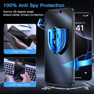 NNBILI 3Pack Oleophobic Coating Dust Free Easy Installation Matte Screen Protector For iPhone 16 14 13 12 11 15 17 Pro Max Glass - Smarsty