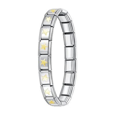 Hapiship Italian Stainless Steel Elastic Charm Bracelet - Smarsty