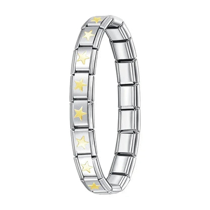 Hapiship Italian Stainless Steel Elastic Charm Bracelet - Smarsty