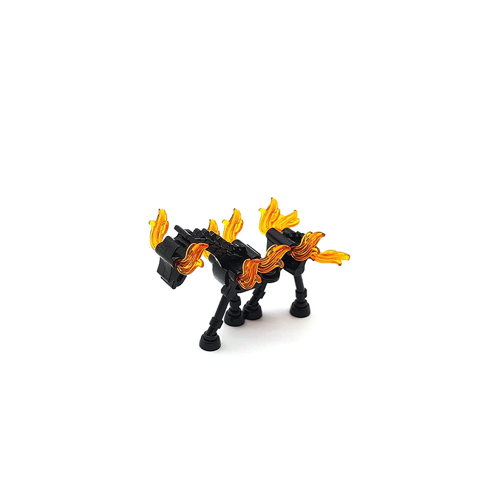 MOC Halloween Skeleton Army Mini Doll Building Blocks DIY Assembled Building Blocks Character Doll Skeleton Horse Ornaments Toy