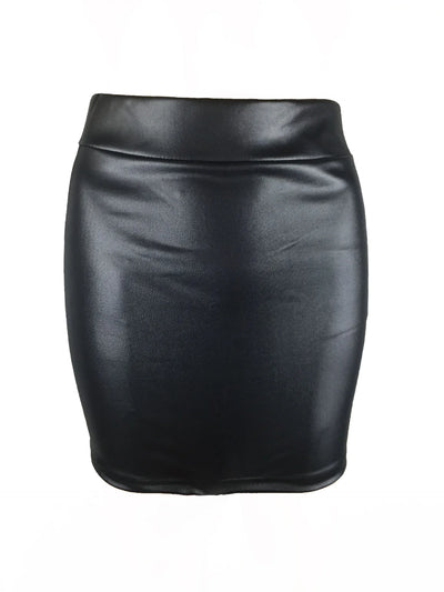 Women Summer Mini Skirts High-waist Slim Fittness Hip Pencil Skirts Vintage Bodycon Skirt Sexy Clubwear Ladies Office Clothing - Smarsty