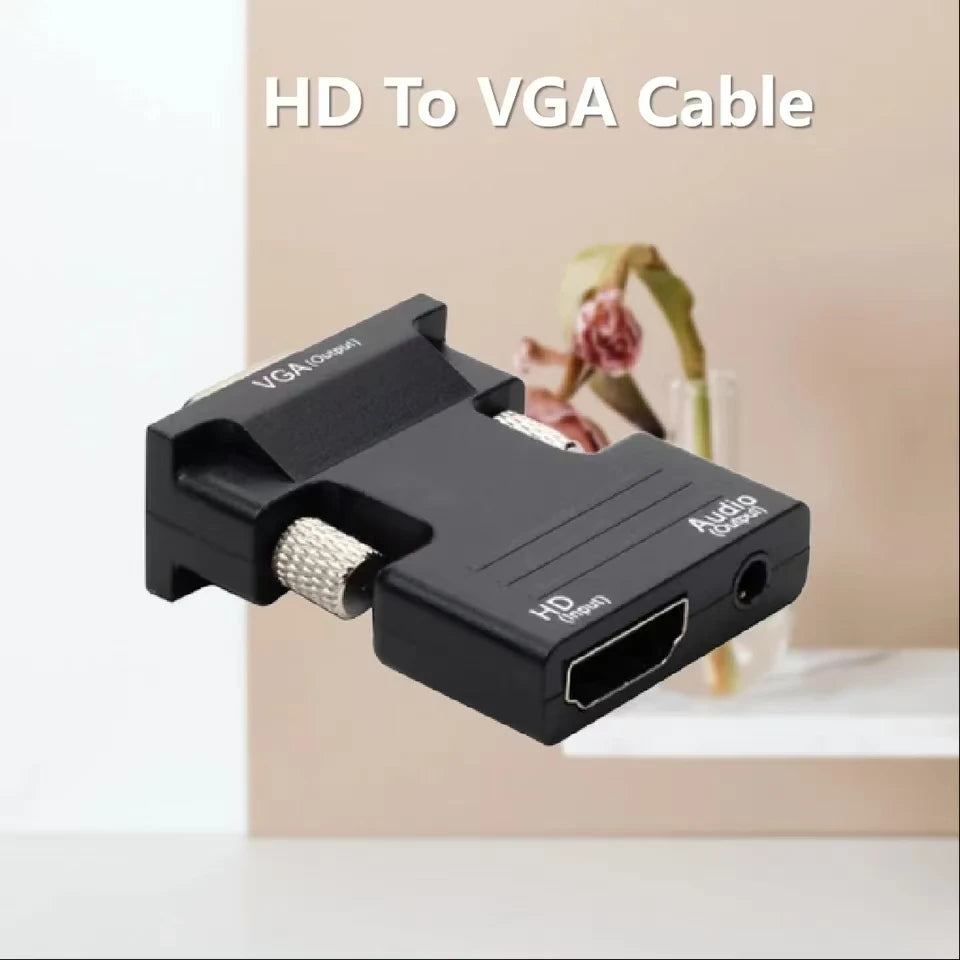 HDMI to VGA Female Male Adapter 1080P Video Output - Smarsty