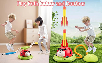 Ladybug Sport Entertainment Game Toy Multifunction Rope Skipping Machine Ferrule Jump Rocket Launcher Outdoor Educational - Smarsty