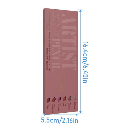 Weightless Matte Lip Liner Pencil Set for Long-lasting Precision - Smarsty