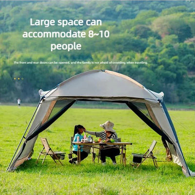Outdoor Camping Mosquito Nets Tents 6-15 Person Rainproof Silver Glue Sunscreen Beach Picnic Sunshade Canopy Camping Equipment by Smarsty