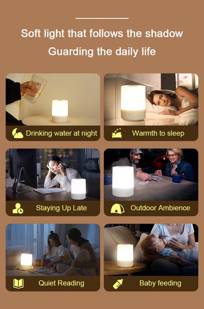 Dimmable LED Night Light for Bedroom Charging Lamp - Smarsty