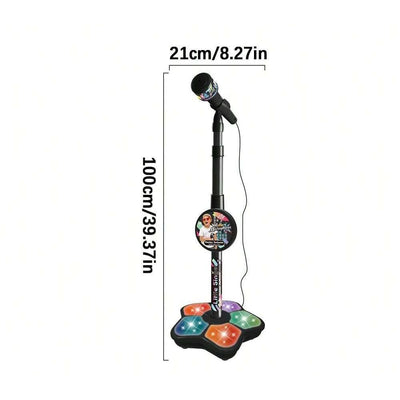Kids Microphone Stand Toy, Portable Children's Karaoke Electronic, Durable Party Karaoke Microphone Stand, Kids Karaoke Machine - Smarsty