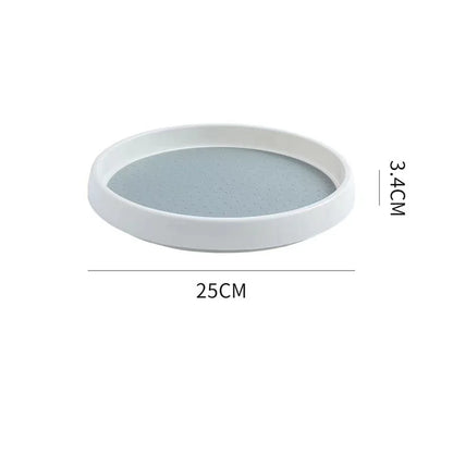 360 Degree Rotating Spice Organizer Non-Slip Turntable Shelf Storage Tray for Kitchen Cabinet Condiment Pantry Space Saver