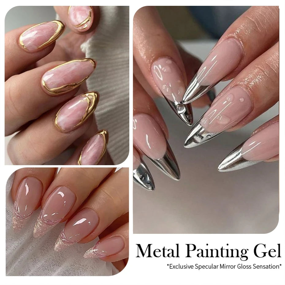 Metallic Chrome Gel Nail Polish for Stunning French Art - Smarsty