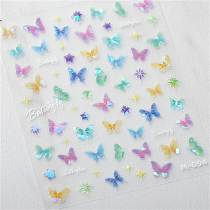 Kawaii Butterfly Nail Stickers for Stunning Manicure Decor - Smarsty