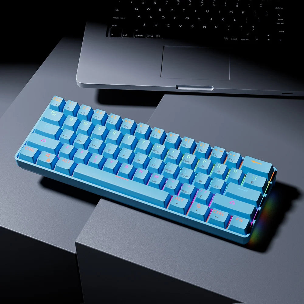 Compact 61Key Esports Mechanical Keyboard Hot Swappable RGB