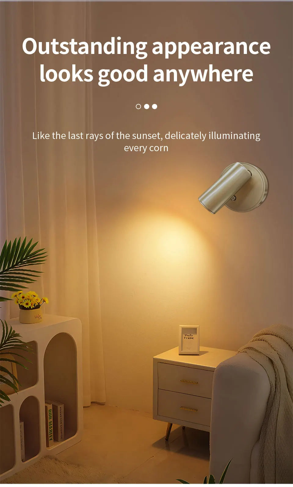 Wireless USB Rechargeable LED Magnetic Wall Light - Smarsty