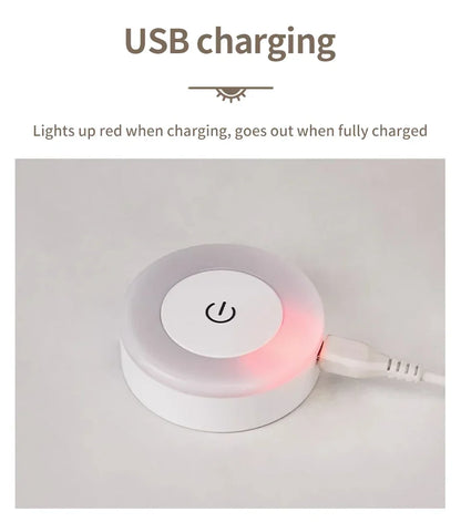 Rechargeable Round LED Wall Lamp with Dimmable Touch Switch - Smarsty