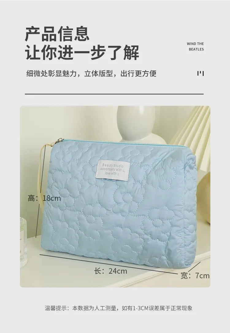 Flower Pattern Makeup Bag Cosmetic Organizer Travel Pouch - Smarsty