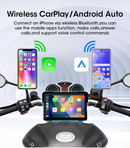 Motorcycle DVR GPS Navigation With CarPlay And Android Auto - Smarsty