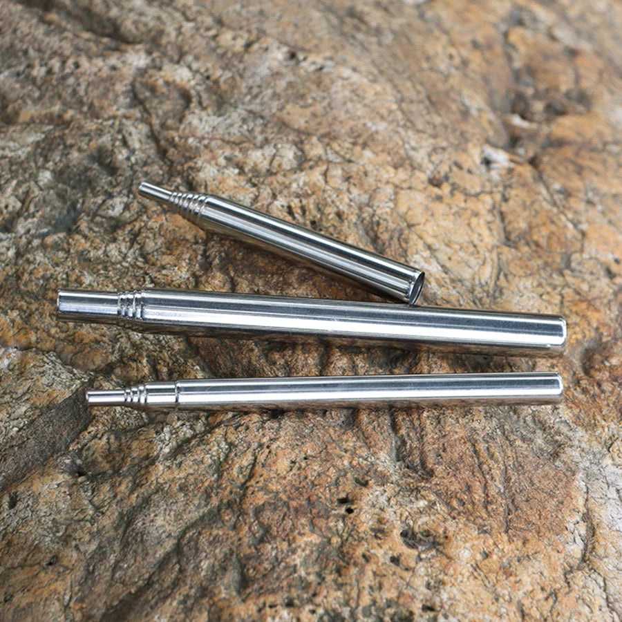 Stainless Steel Blowpipe Pocket Bellow Collapsible Air Blow Stick Campfire Fire Tool Outdoor Bushcraft Camping Hiking Cooking