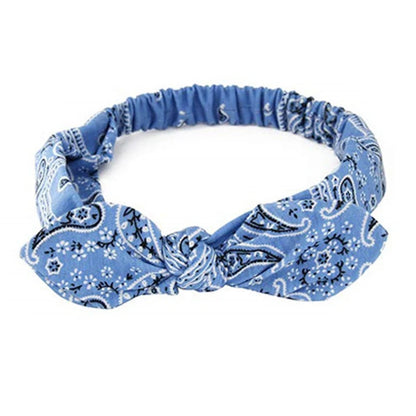 Boho Soft Elastic Headband For Women Vintage Cross Knot - Smarsty