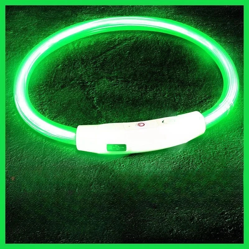 USB Rechargeable LED Dog Collar for Night Safety - Smarsty