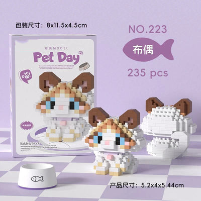 Animal Small Particle Dog Cat  Mini Building Blocks DIY Assembly Brick Sets Educational Toys for Kid 10 To 12 Year Birthday Gift - Smarsty