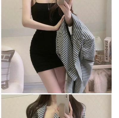 Elegant Solid Sling Sleeveless Type A Sheath Mini Short Dresses Summer New Sexy Slim Slimming Arm Covering Dresses - Smarsty