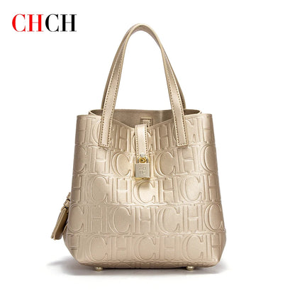 Women Tote Bag Steel Embossed Handheld Casual Purse - Smarsty