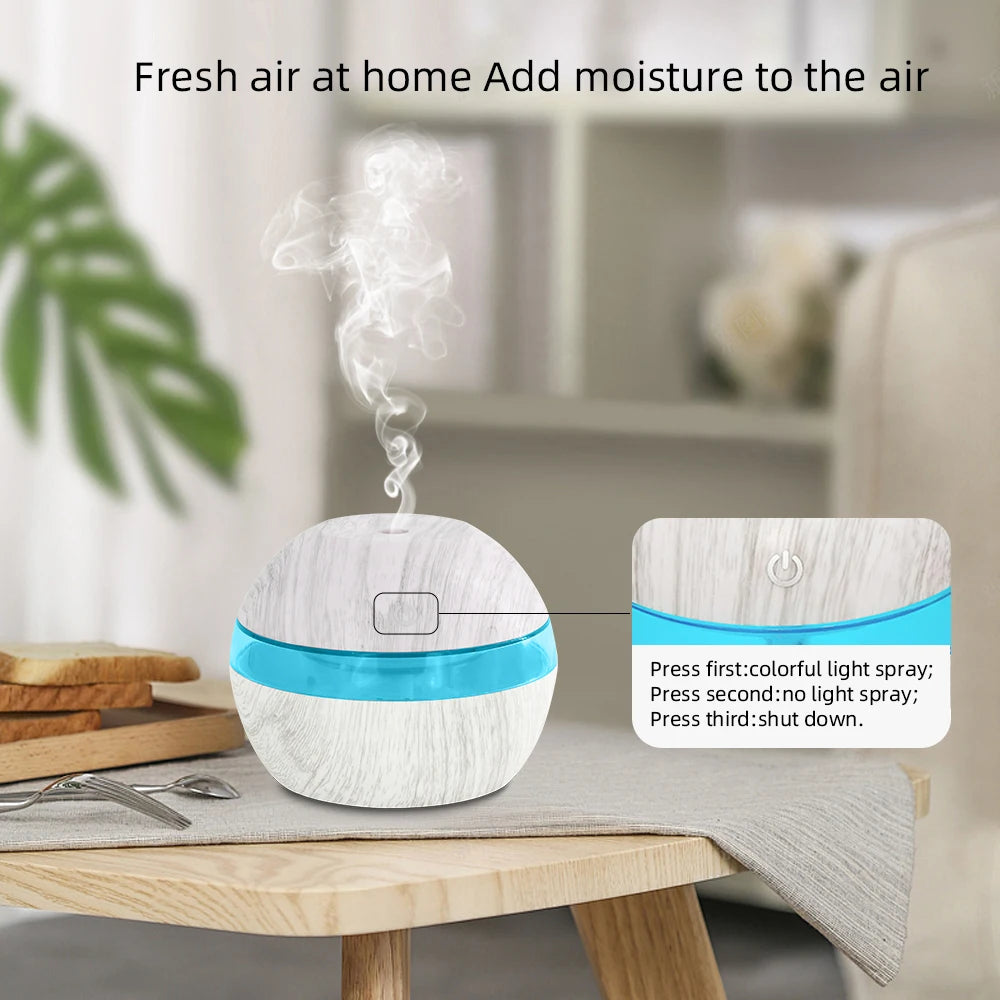 300ml Ultrasonic Humidifier with Timer and Aromatherapy - Smarsty