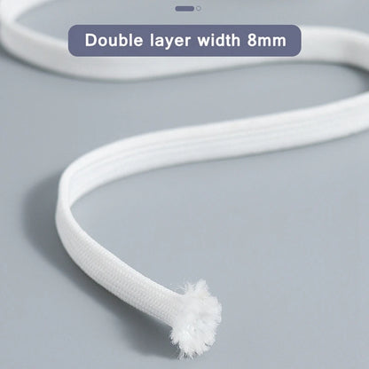 1 Pair Black White Shoe Laces Flat Double Woven Anti-slip Polyester Shoelaces Sports Casual White Shoes Classic Shoelace - Smarsty