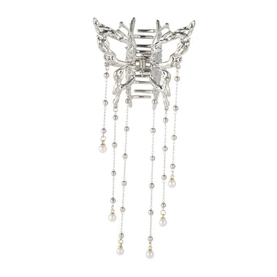 Korean Pearl Butterfly Hair Claw Clip For Women Stylish - Smarsty
