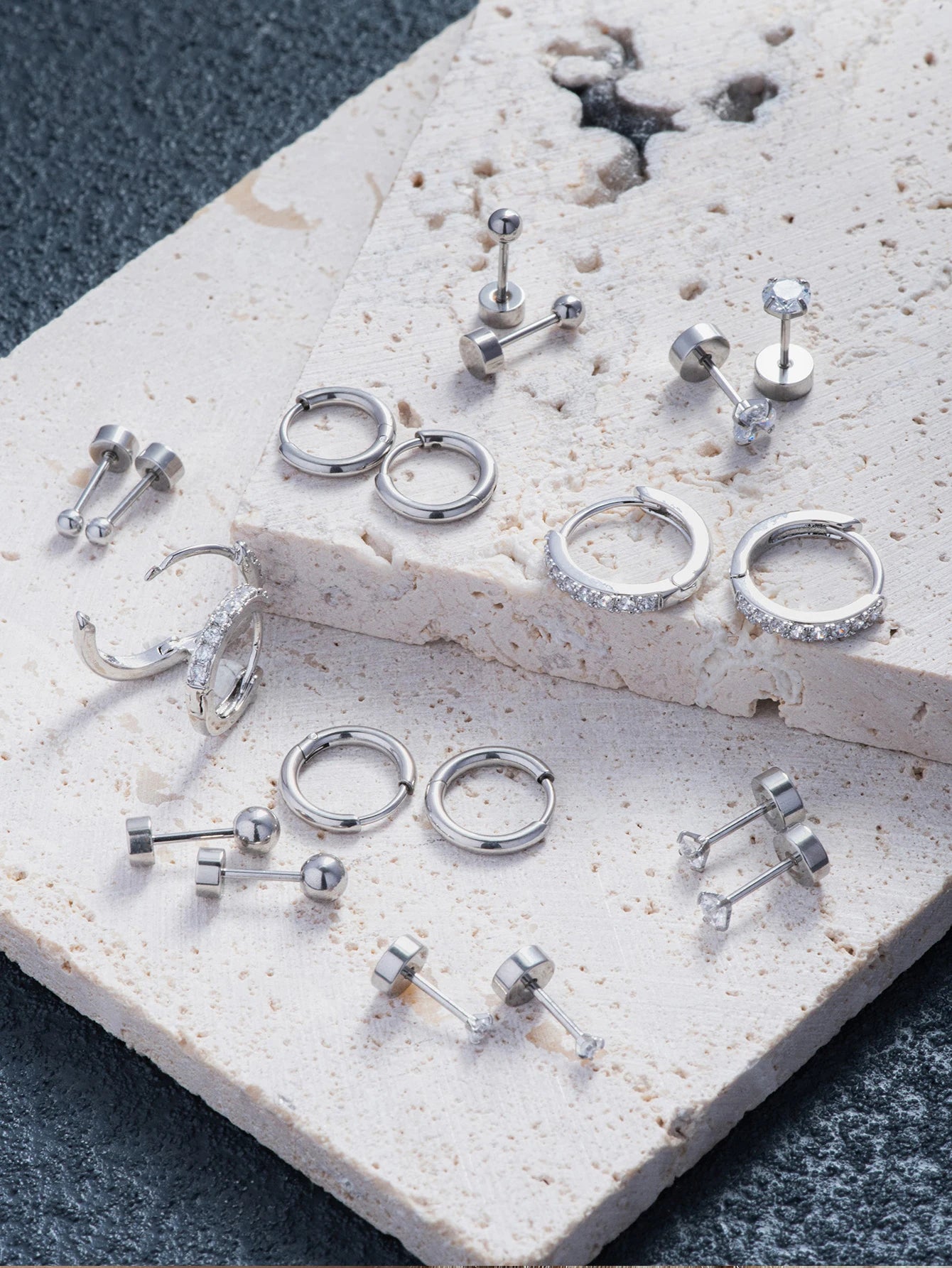 Small Gold Hoop Earrings Set 18K Plated Hypoallergenic - Smarsty