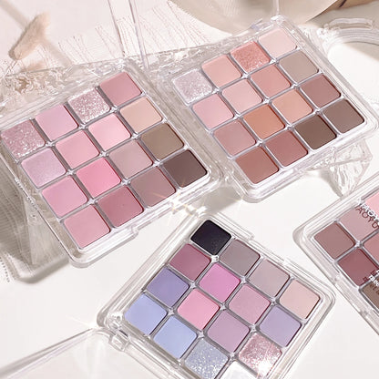 Sixteen-Color Korean Eye Shadow Palette for Long-Lasting Wear - Smarsty