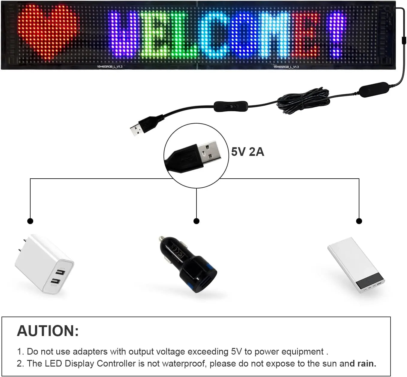 GOTUS LED Matrix Panel,Scrolling Bright Advertising LED Sign,LED Car Sign With Remote Control and Bluetooth Application Control