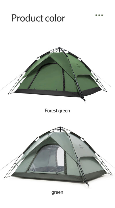 Naturehike Camping Automatic Tent One Touch Waterproof Roof Top Tents Double Door 3 Person Tent Outdoor Beach Fish Shelter Tent by Smarsty