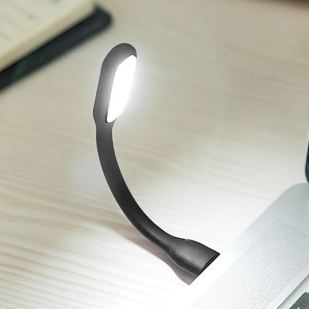 USB LED Light Book Light Flexible Portable Night Light Gooseneck USB Lamp Compatible for Power Bank Notebook Laptop