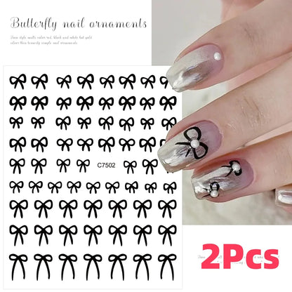 Self-Adhesive 3D Bowknot Nail Stickers for Easy Manicure - Smarsty
