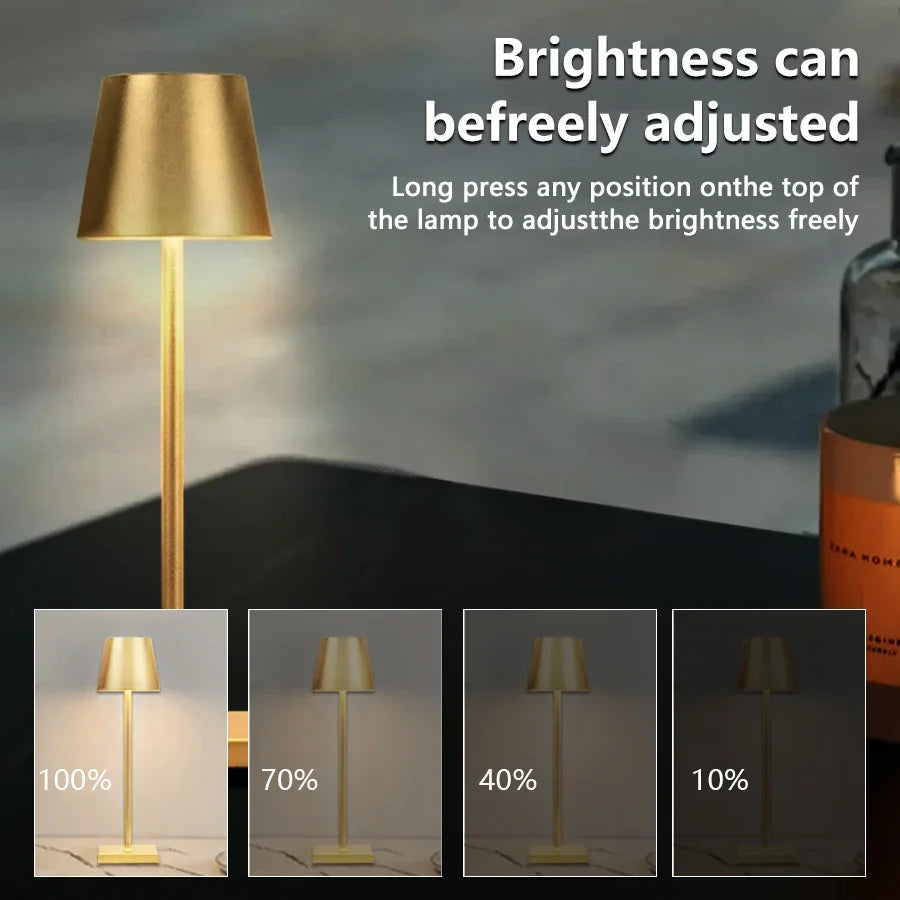 Wireless LED Table Lamp Rechargeable Dimmable Mood Light - Smarsty