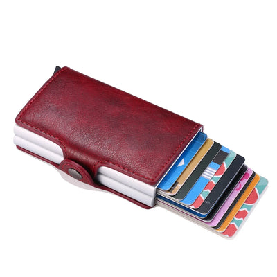 Rfid Men Card Wallets Carbon Fiber Slim Mini Wallet 14 Card Holders Small Money Bag Male Purses - Smarsty