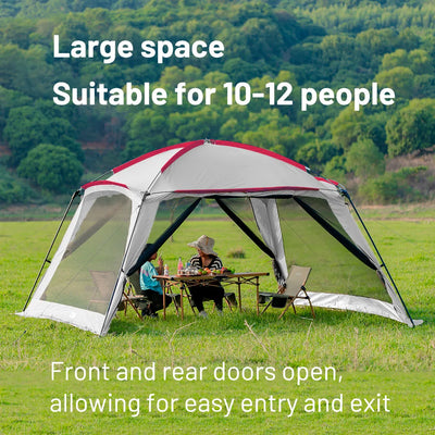 Outdoor Camping Mosquito Nets Tents 6-15 Person Rainproof Silver Glue Sunscreen Beach Picnic Sunshade Canopy Camping Equipment by Smarsty