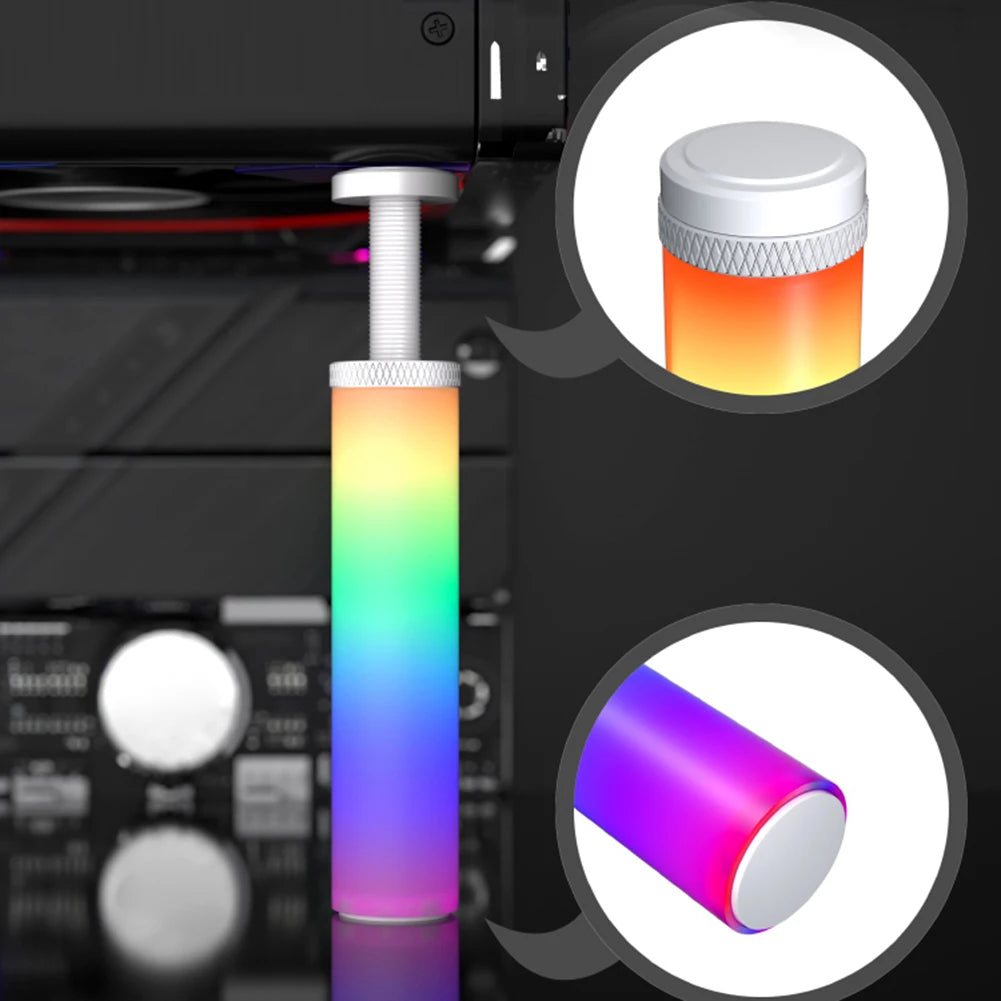 5V 3Pin ARGB Graphics Card Brace GPU Support Bracket Adjustable Telescopic Rotary Screw Aluminum Alloy for Vertical GPU Holder