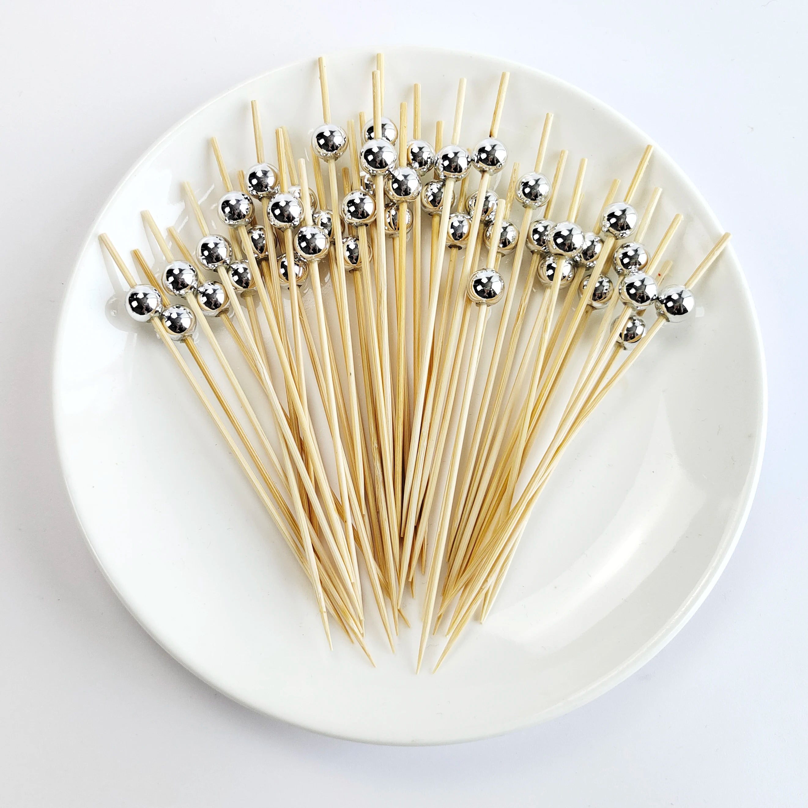 Wedding Pearl Wooden Skewers for Party Snacks - Smarsty