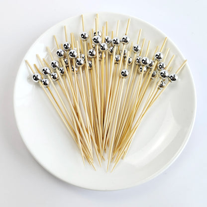 Wedding Pearl Wooden Skewers for Party Snacks - Smarsty