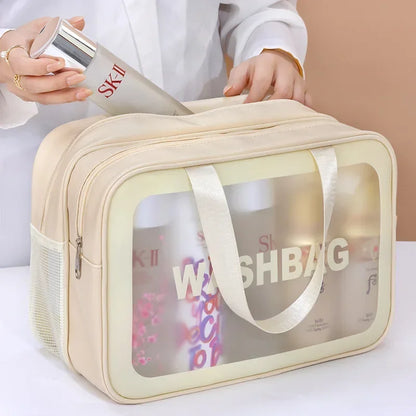 Wet-dry separation makeup bag portable toiletry bag travel essentials large capacity storage bag fitness swimming essentials - Smarsty