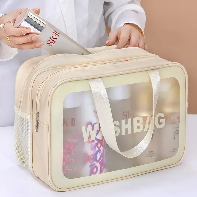 Wet-dry separation makeup bag portable toiletry bag travel essentials large capacity storage bag fitness swimming essentials - Smarsty