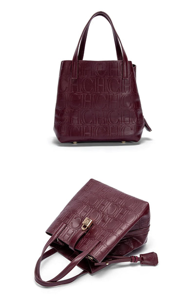 Women Tote Bag Steel Embossed Handheld Casual Purse - Smarsty