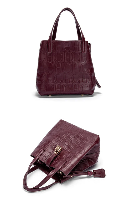Women Tote Bag Steel Embossed Handheld Casual Purse - Smarsty
