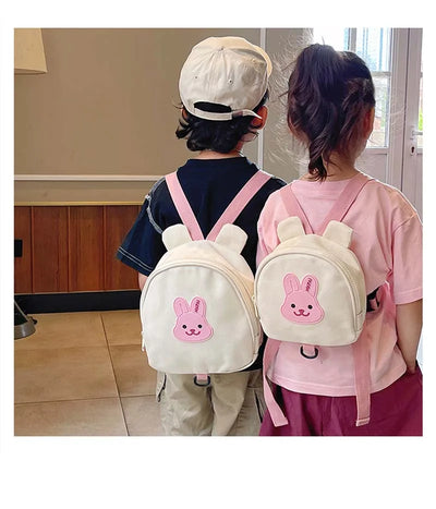 Canvas Baby Backpack Anti Lost Kids School Bag Bear Travel - Smarsty